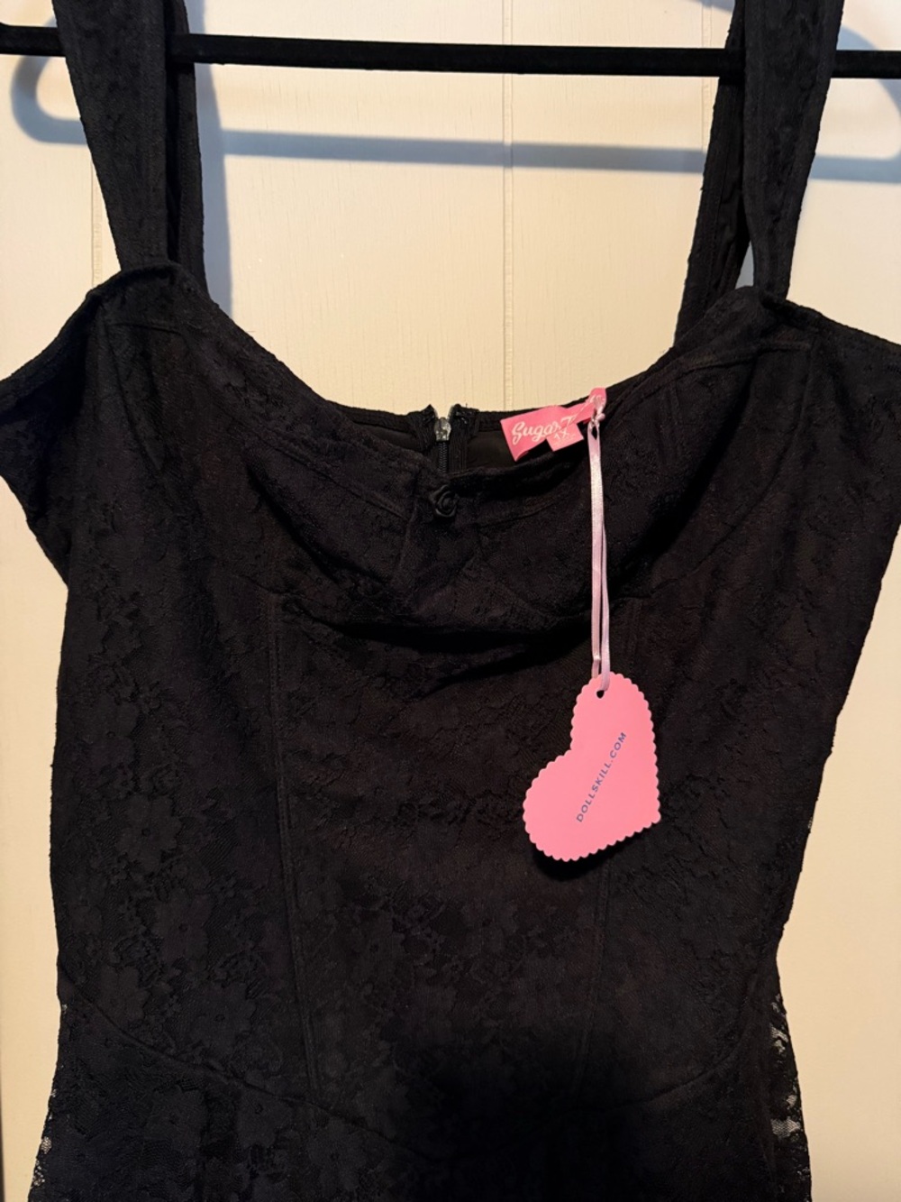 🆕 Dolls Kill Sugar Thrillz PERFECT DATE MINI DRESS - BLACK size 1x - Picture 3 of 8